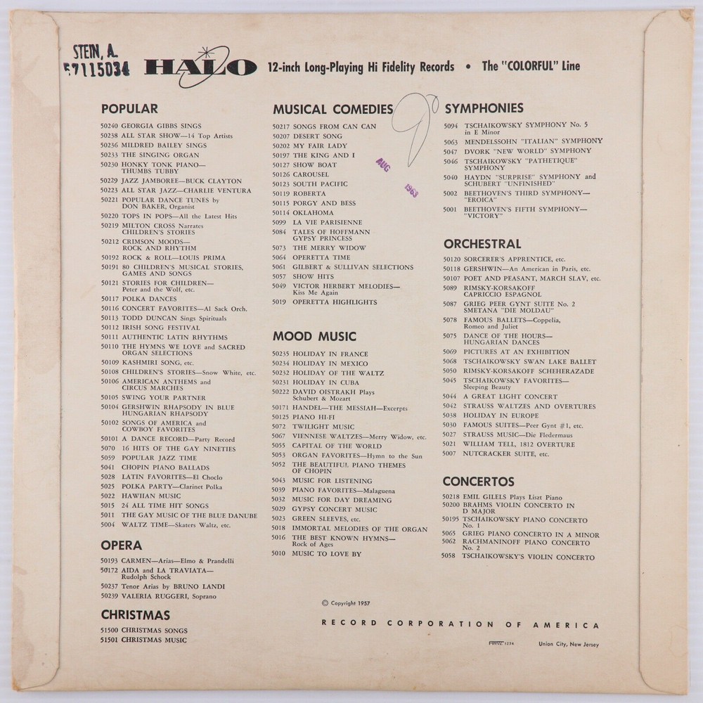 National Singers - Selections From Oklahoma - Halo Mono LP Vinyl Record 50114 - Picture 2 of 16
